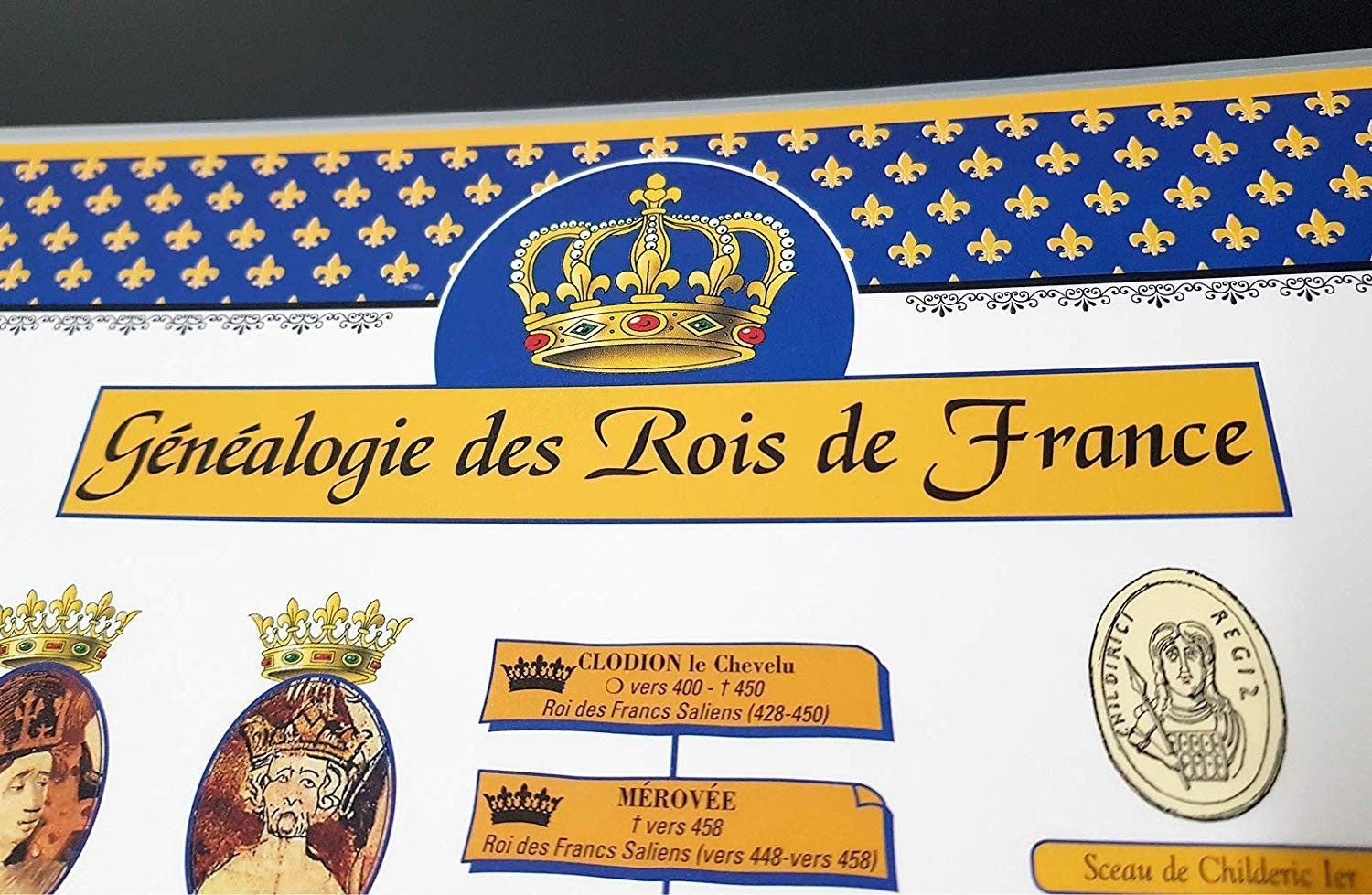 Poster De Larbre Généalogique Des Rois De France