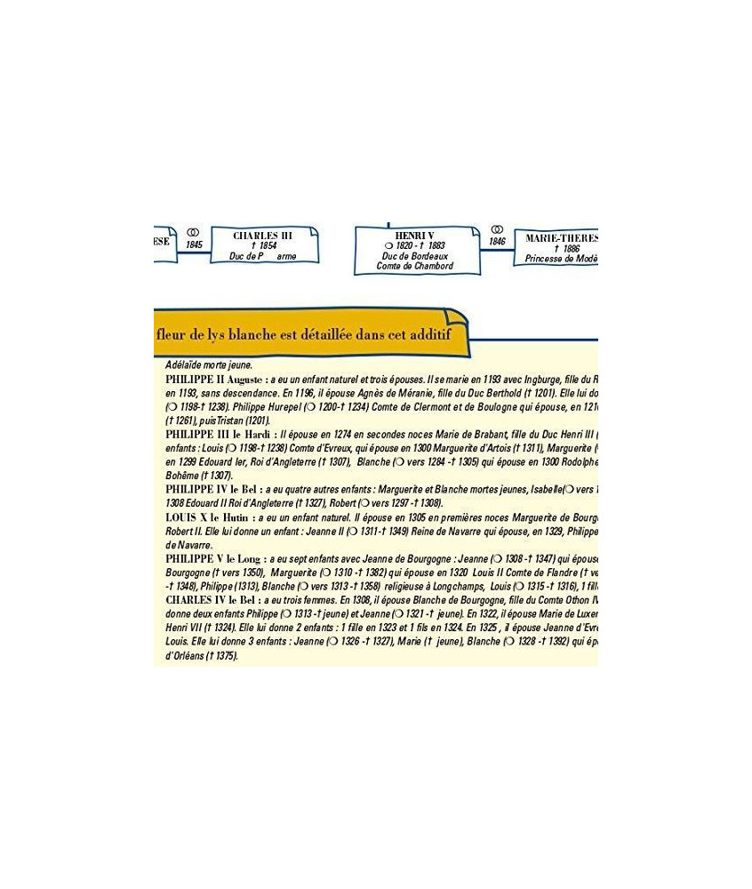 Détails du Poster de l'Arbre Généalogique des Rois de France