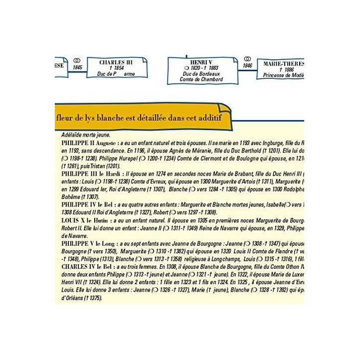 Détails du Poster de l'Arbre Généalogique des Rois de France