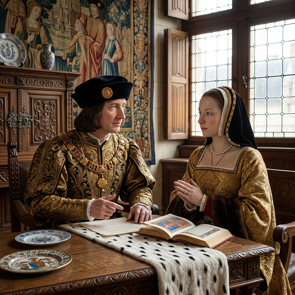 Focus sur l'arbre généalogique des Rois de France DYNATIE sur la partie de Louis XII et Anne de Bretagne