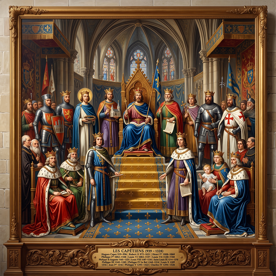 Tableau des rois Capétiens